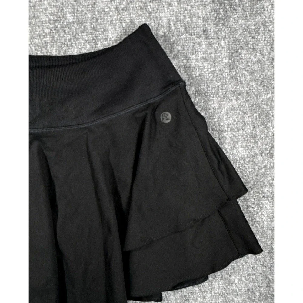 Rhoback Womens Size Medium Black Tiered Ruffle Active Golf Tennis Skort - Picture 4 of 14